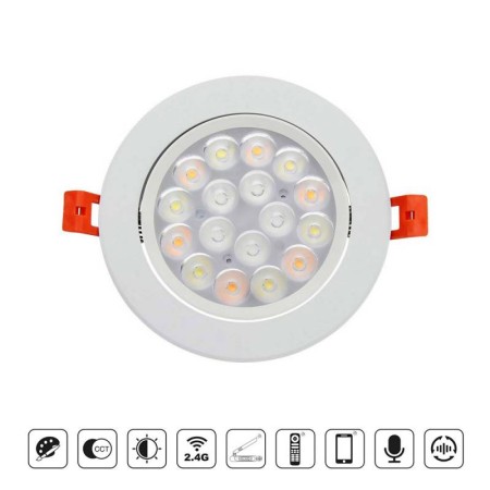 Foco SKATT, 9W, RGB+CCT (2.4GHz)