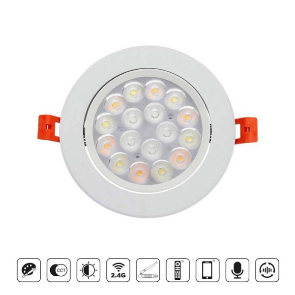 Foco SKATT, 9W, RGB+CCT (2.4GHz)
