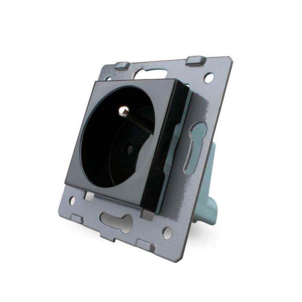 Enchufe EU 16A tipo Schuko, negro LIVOLO