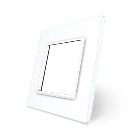 Frontal cristal blanco 1x hueco LIVOLO