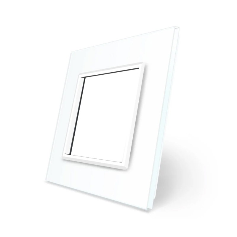 Frontal cristal blanco 1x hueco LIVOLO