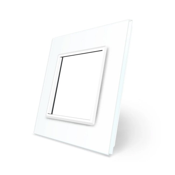 Frontal cristal blanco 1x hueco LIVOLO