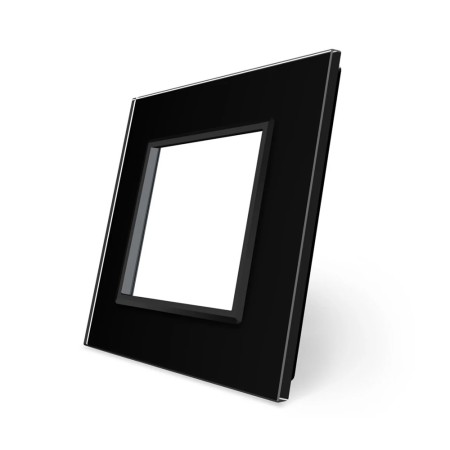 Frontal cristal negro 1x hueco LIVOLO