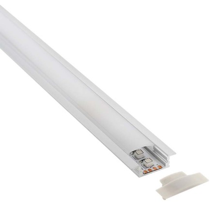KIT - Perfil aluminio KOBE PRESS para tiras LED, 2 metros