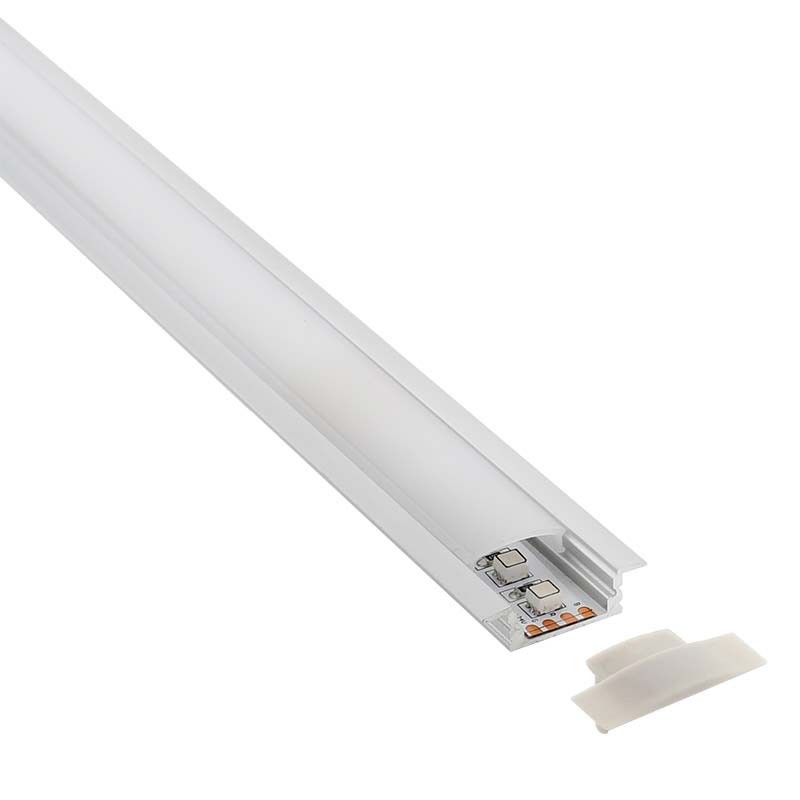 KIT - Perfil aluminio KOBE PRESS para tiras LED, 2 metros