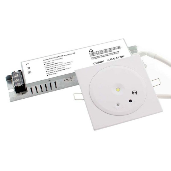 Luz de emergencia LED ELITE, Empotrado