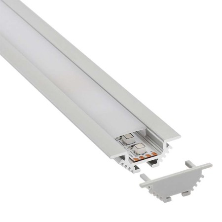 KIT - Perfil aluminio CORNER para tiras LED, 1 metro