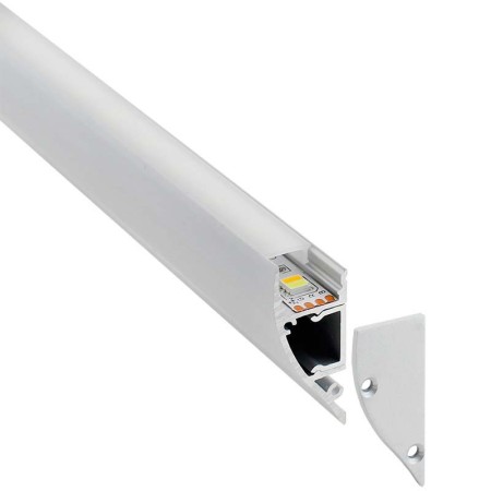 KIT - Perfil aluminio WALL UP para tiras LED, 2 metros