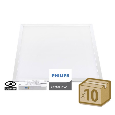 Pack 10 x Paneles LED 44W, 60X60cm, UGR