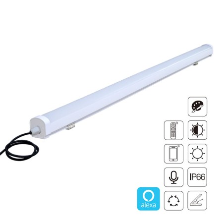 Proyector LED lineal 18W RGB+CCT, 220V, RF, Alexa, SINC. 1m