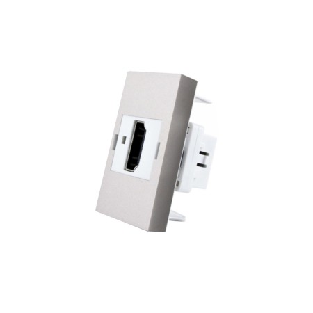 Conector HDMI gris para mecanismo de empotrar LIVOLO