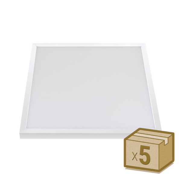 Pack 5 x Paneles Led de superficie 40W, 60x60 cm, chip led Osram