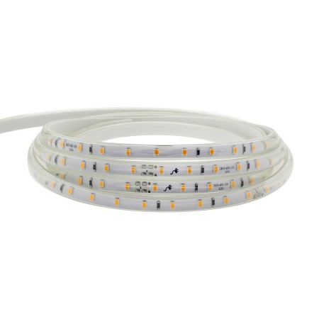 Tira LED 220V SMD2835, 60Led/m, 1 metro con conectores rápidos, 20cm corte