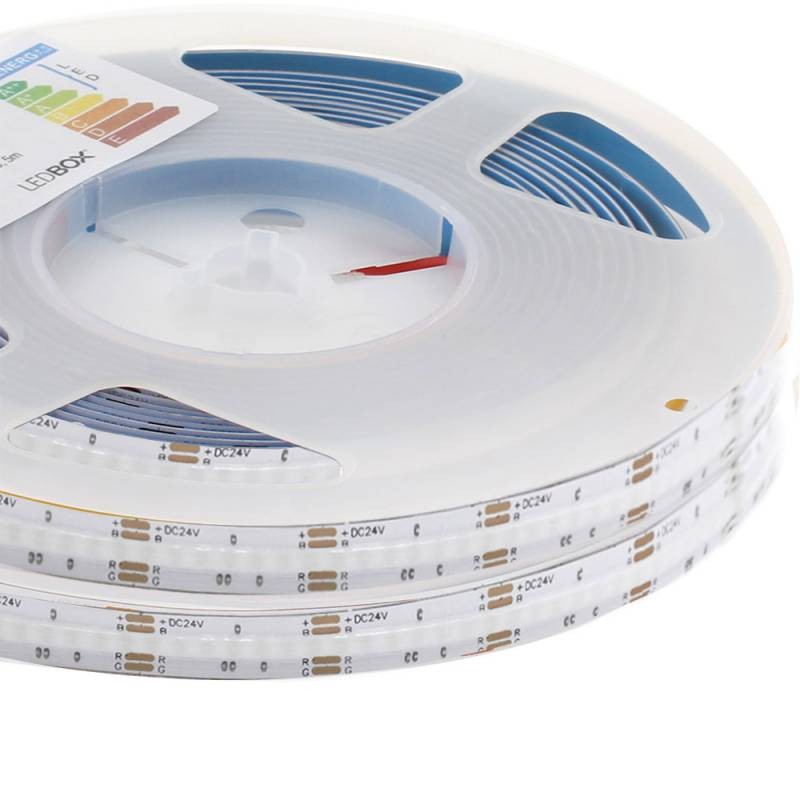 Tira LED RGB COB, DC24V, 5m (768Led/m), 75W, IP20