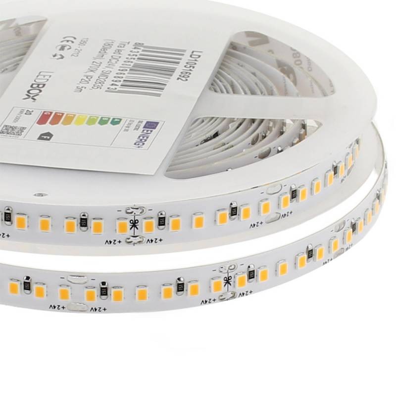 Tira LED Monocolor SMD2835, DC24V, 5m (180Led/m), 80W, IP20