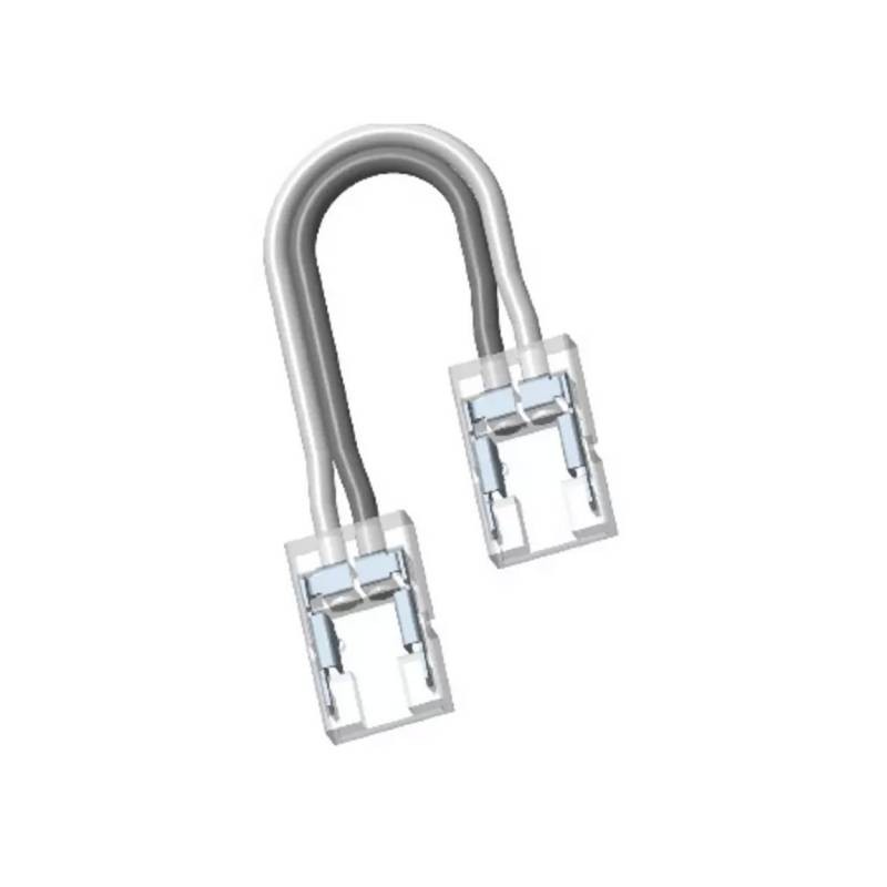 Conector Transparente cable 15cm para unión de tiras LED COB + SMD - 8mm