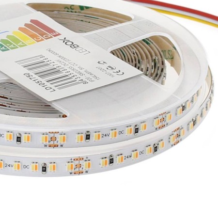 Tira LED Blanco Dual SMD3838, DC24V, 5m (154 Led/m), 75W, CRI a 90,IP20
