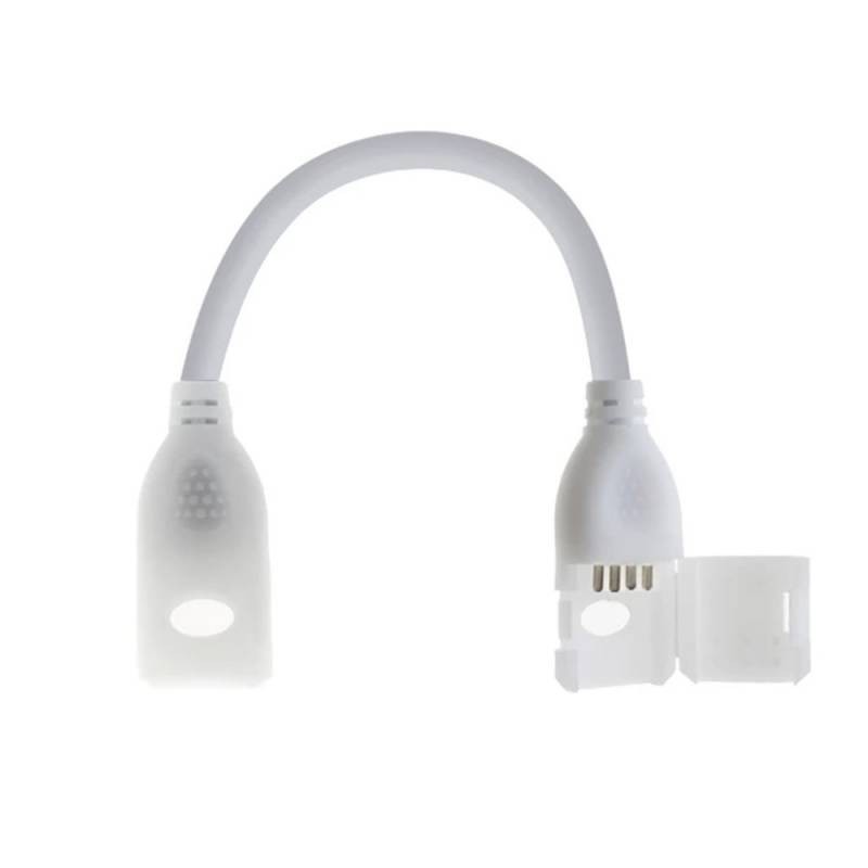 Conector alimentador-tira led 220V-RGB, conectores rápidos
