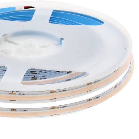 Tira LED Monocolor NEW COB, DC24V, 5m (256Led/m), 50W, IP20, CRI a 90