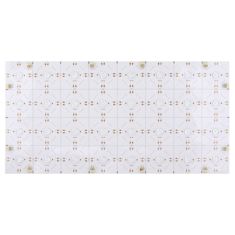Hoja flexible DC24V, IP20, 240*480mm, 32led, lente 180º, 25W