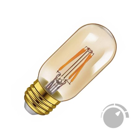 Bombilla Led E27 COB filamento GOLD 4W, Ø45x110mm, Regulable