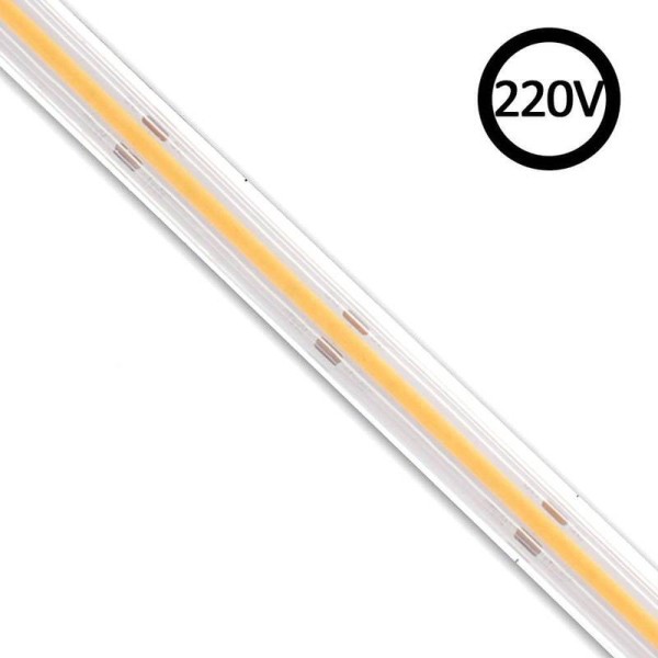 Tira LED 220V COB, 288Led/m, 10W/m, 1 metro para conectores rápidos, 50cm corte