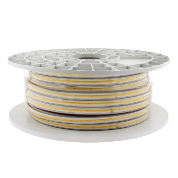 Tira LED 220V COB, 288Led/m, 10W/m, carrete 50 metros con conectores rápidos, 50cm corte