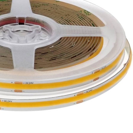 Tira LED Monocolor COB, DC24V, 5m (480Led/m), 40W, IP20, PCB 5mm