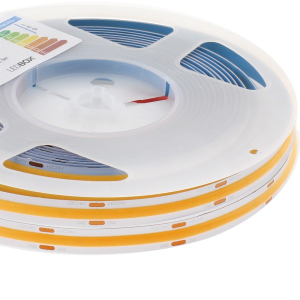 Tira LED Monocolor COB, ChipLed Samsung, DC24V, 5m (320Led/m), 60W, IP20