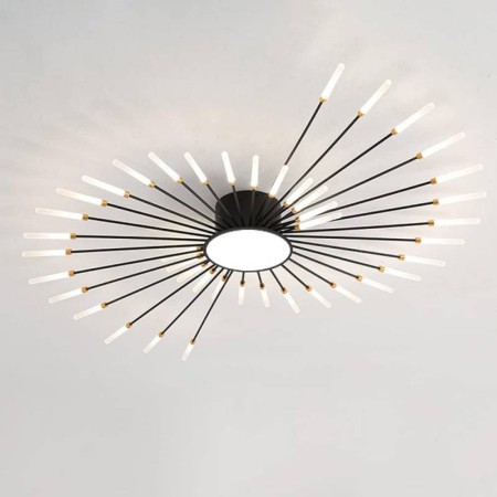 Lámpara Fireworks Led, 42W+8W, Ø128cm, CCT, antracita + mando