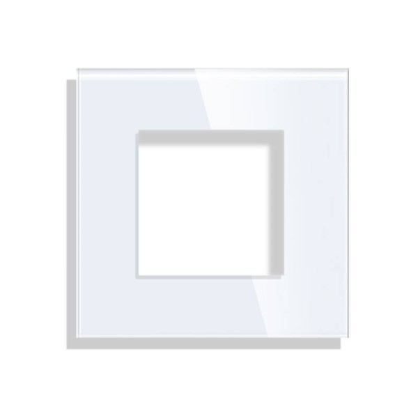 Frontal socket cristal blanco KOOB, 1 Módulo