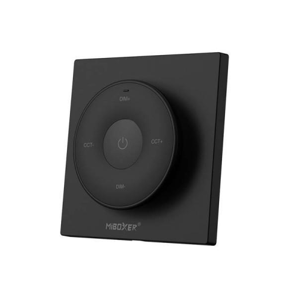 Mando RF monocolor+CCT ROUND táctil, negro