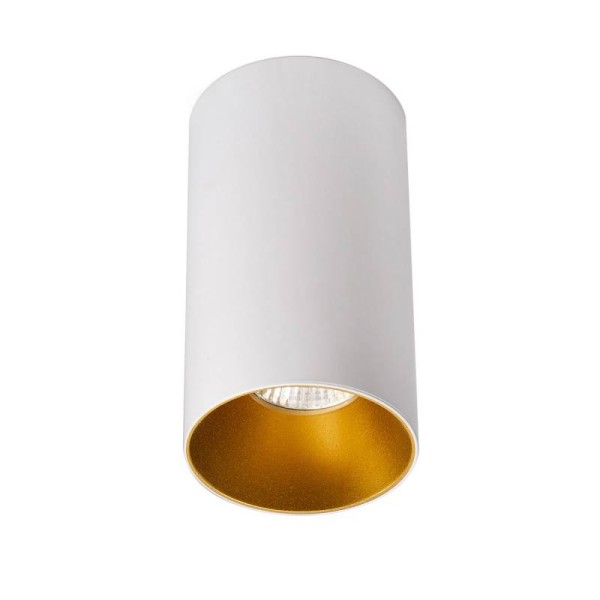BOX Housing GU10, Aplique techo blanco/dorado mate