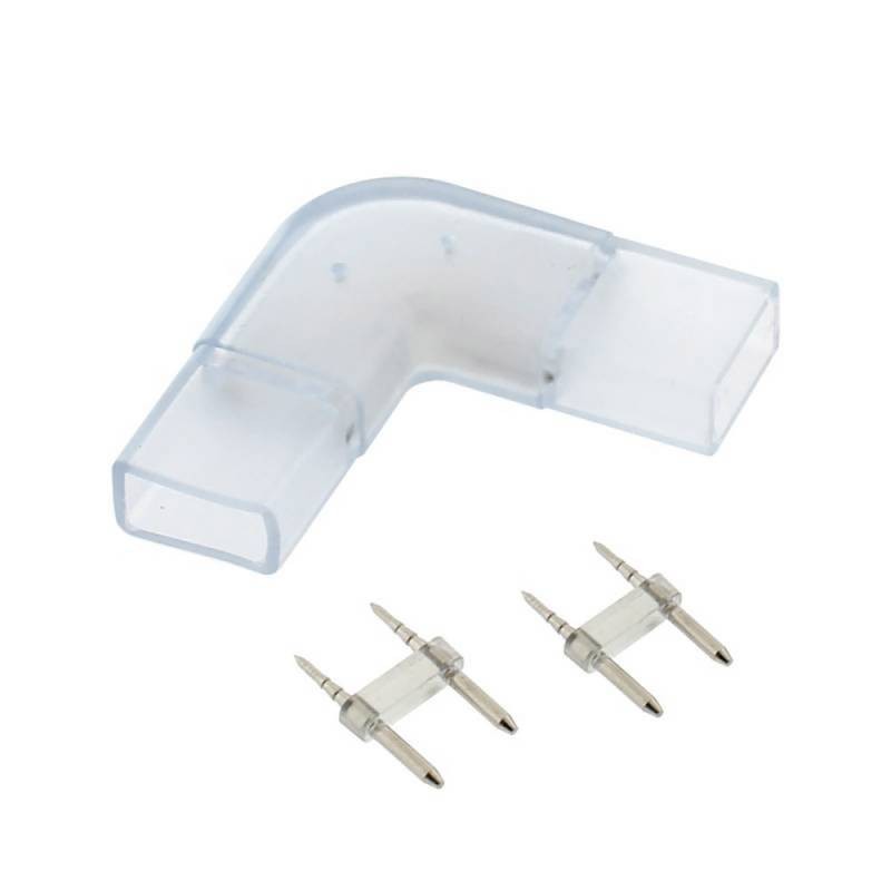 Unión intermedia L tira led 220V SMD2835 doble - 12mm