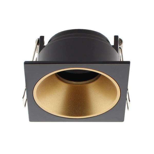 Downlight Led MOS UGR17 Square, 7W, negro/dorado