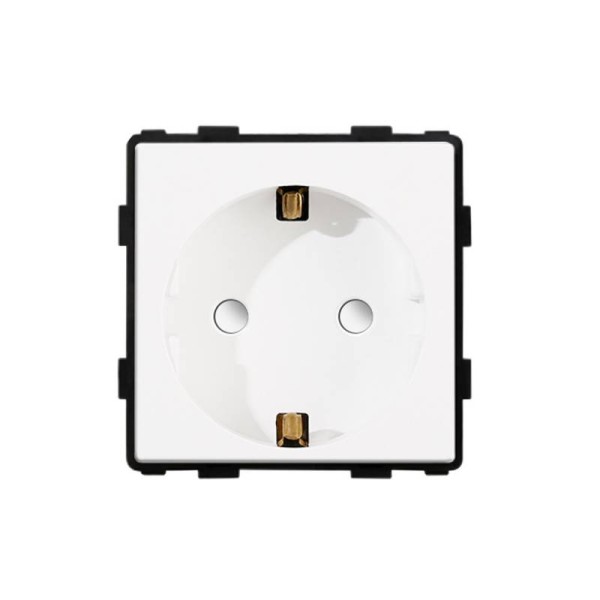 Base Enchufe EU tipo SCHUKO 16A 250V KOOB, blanco