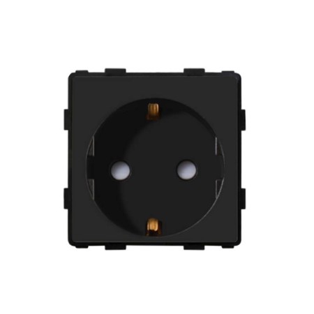 Base Enchufe EU tipo SCHUKO 16A 250V KOOB, negro