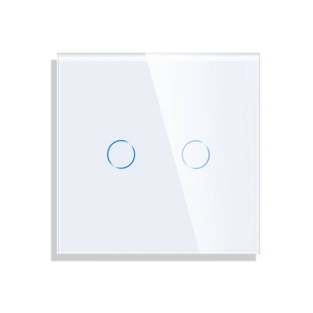 Frontal cristal blanco KOOB 2 botones, 1 Módulo