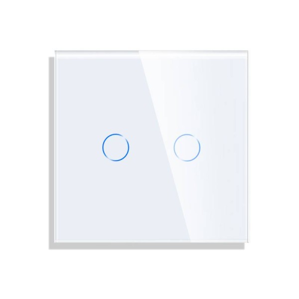 Frontal cristal blanco KOOB 2 botones, 1 Módulo