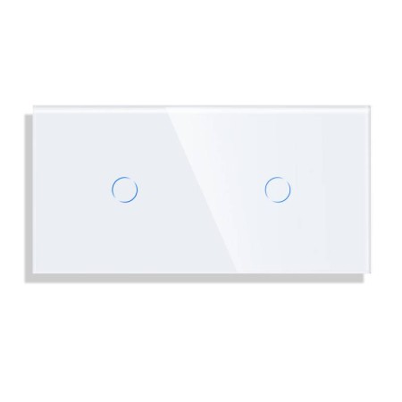 Frontal cristal blanco KOOB 2 botones, 2 Módulos