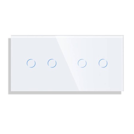 Frontal cristal blanco KOOB 4 botones, 2 Módulos