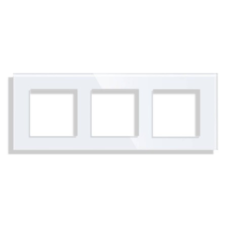 Frontal socket cristal blanco KOOB, 3 Módulos