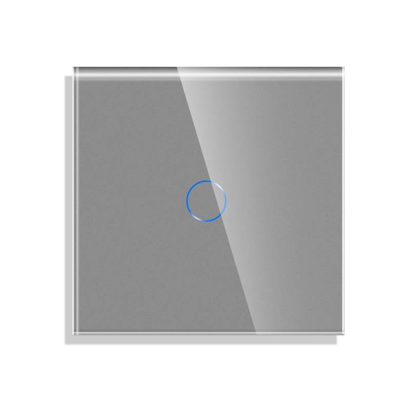 Frontal cristal gris KOOB 1 botón, 1 Módulo
