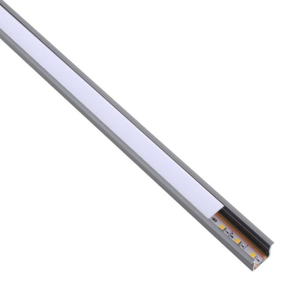 Perfil de aluminio LED LUX SMD2025, DC12V, 100cm, Corte 9mm, 8W, IP20