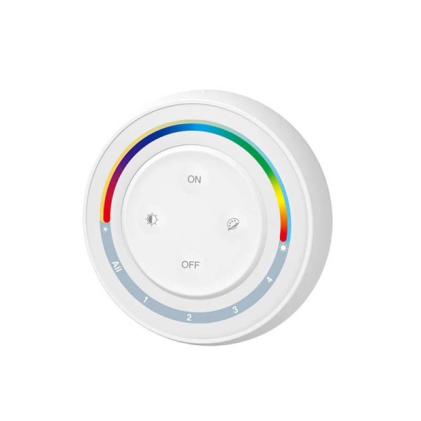 Mando RF Rainbow RGB+CCT ROUND Magnetic táctil 4 zonas