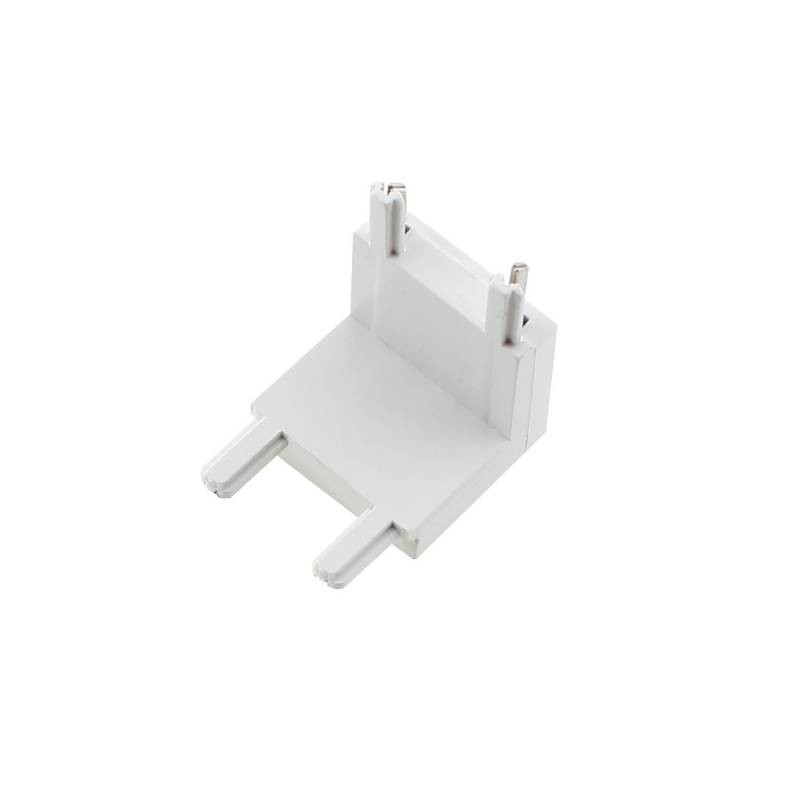Conector L vertical Carril SLIM 48V, blanco