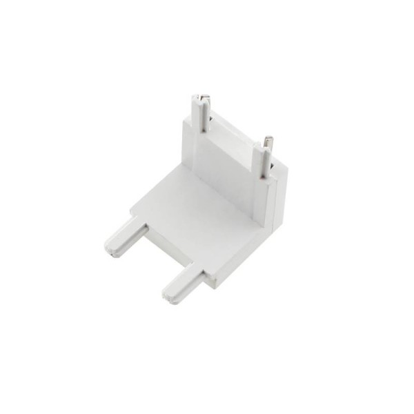 Conector L vertical Carril SLIM 48V, blanco