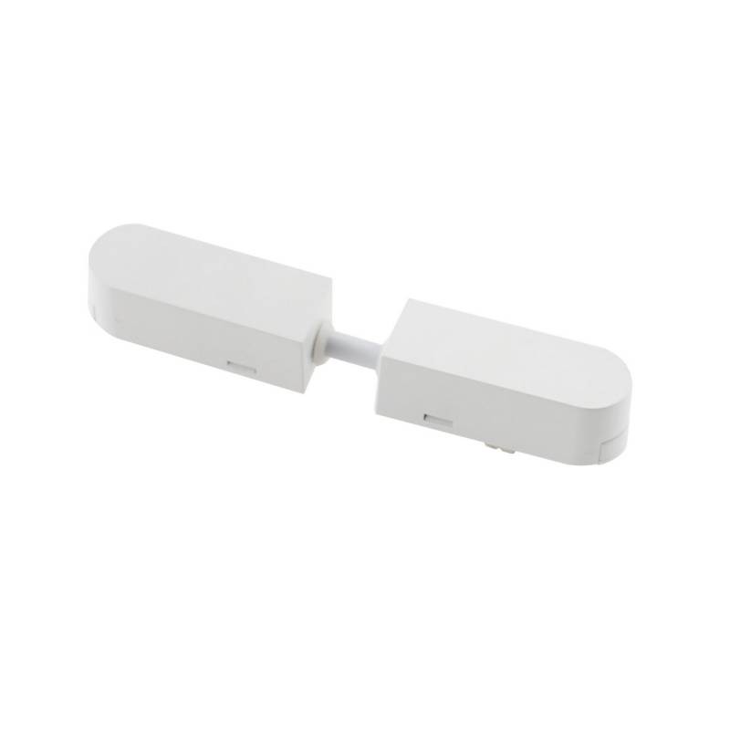Conector doble 130mm Carril SLIM 48V, blanco