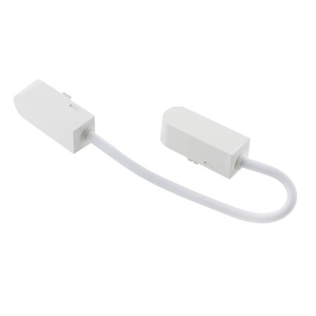 Conector doble 300mm Carril SLIM 48V, blanco
