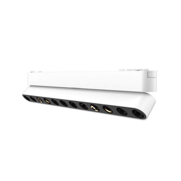 Foco carril SNOW SLIM 252mm Basculante 48V, 12W, 24º, blanco